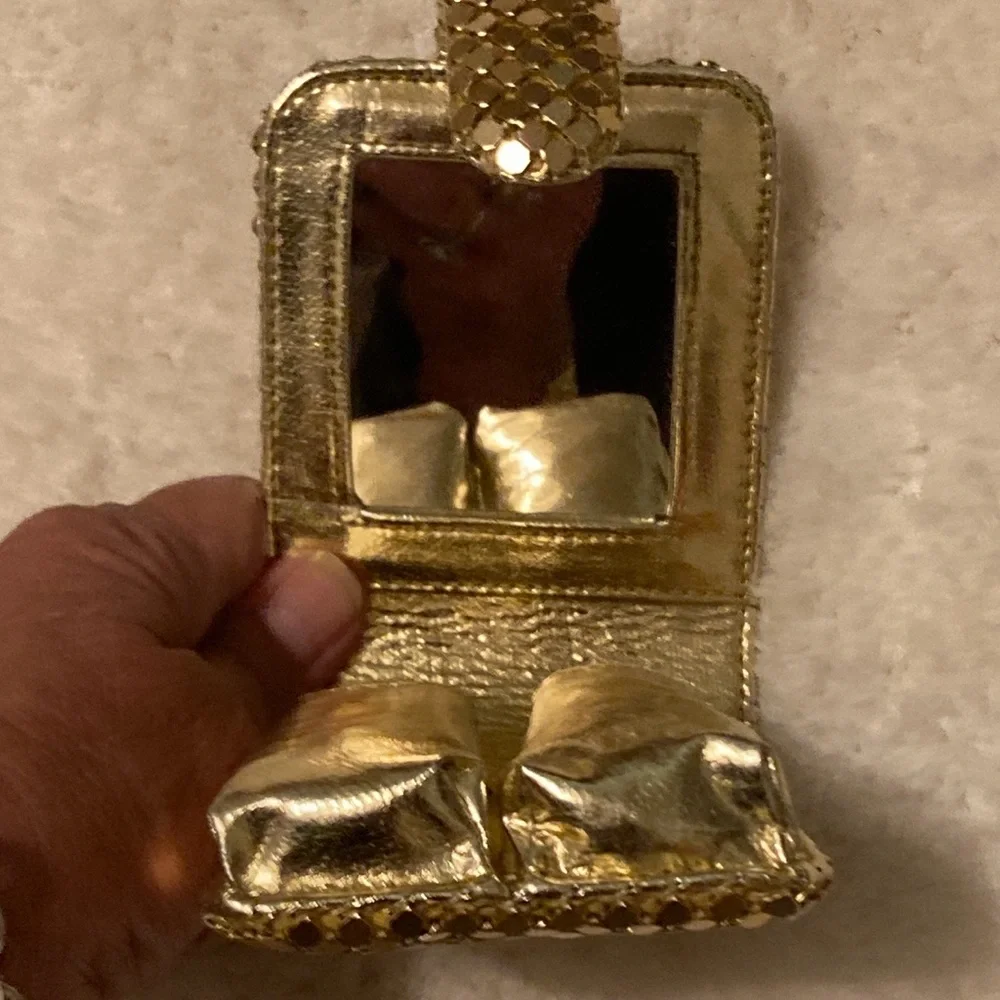 Gold Mesh Swanky Lipstick case ….holds 2 lipsticks ….dripping class